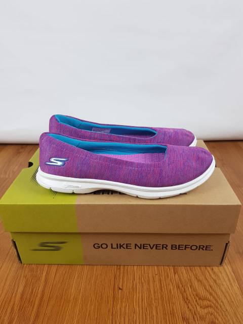 Skechers go step balet canvas woman + lengkap box