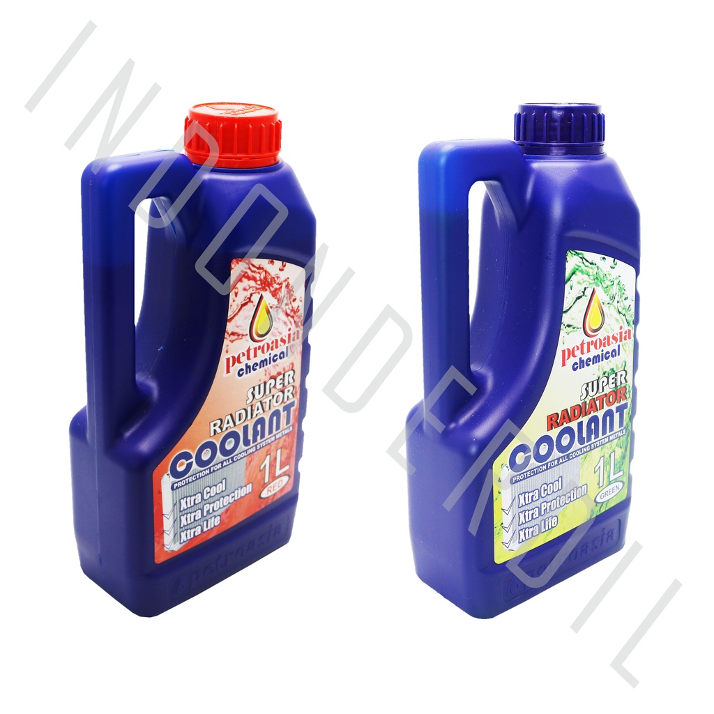 Super-Air-Water-Cairan-Cair Radiator Cool-Coolant Merah-Red-Green-Hijau 1l-1 Liter Merk Petroasia-Petro Asia