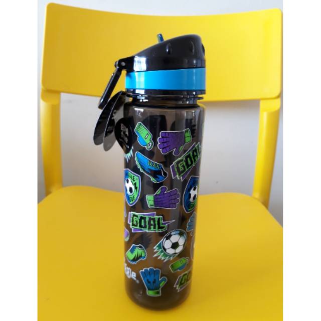 Water bottle smiggle black - botol air anak cowok smiggle warna hitam transparan