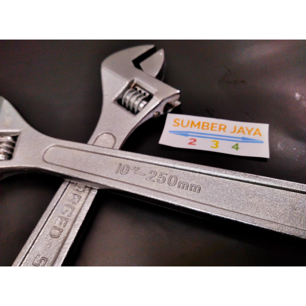 Kunci Ingris 10 inch Adjustable Wrench Ukuran 10 inch