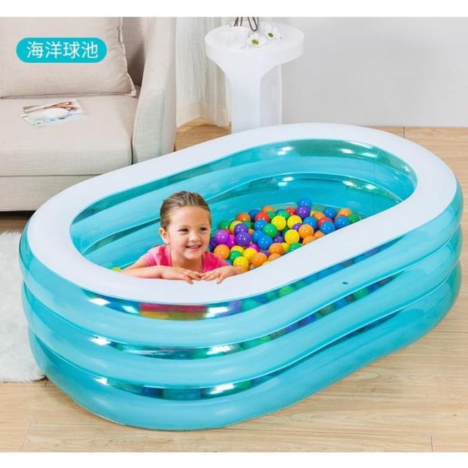Intex Kolam Renang Jumbo Anak - Bak Mandi Bola Air Besar Pompa Angin