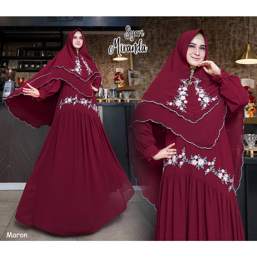 GAMIS CERUTY JUMBO MIRANDA GAMIS JUMBO BORDIR LD 120 SYARI BUSUI