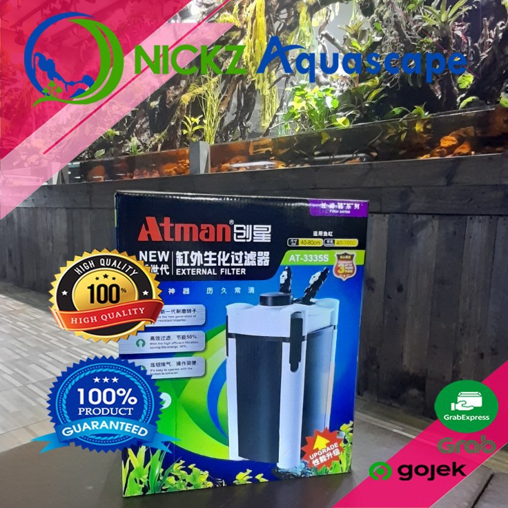 CANISTER FILTER AQUASCAPE / ATMAN AT 3335S / EXTERNAL FILTER / BERKUALITAS