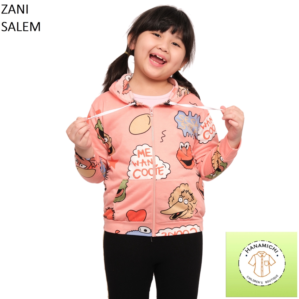 Hanamichi ZANI Hoodie Anak Lengan Panjang Bergambar