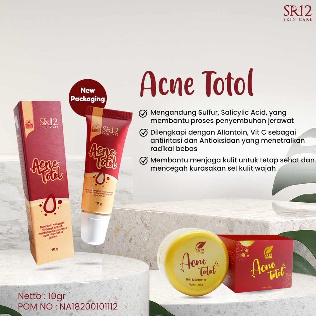 ACNE TOTOL SR12 HERBAL / CREAM OBAT JERAWAT AMPUH / JERAWAT KEMPES KERING / JERAWAT HORMONAL