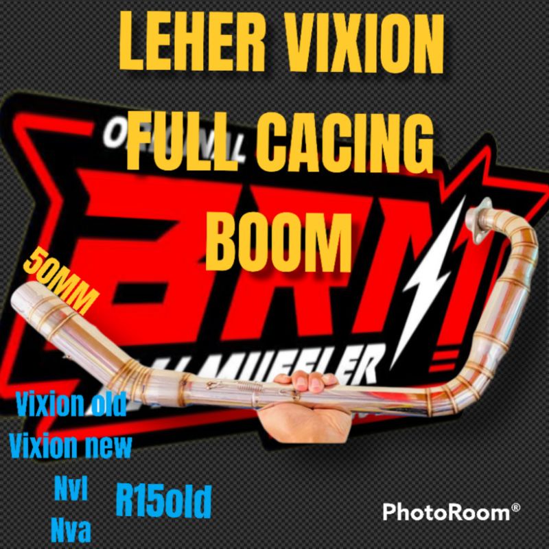 Pipa Leher Knalpot vixion boom full cacing