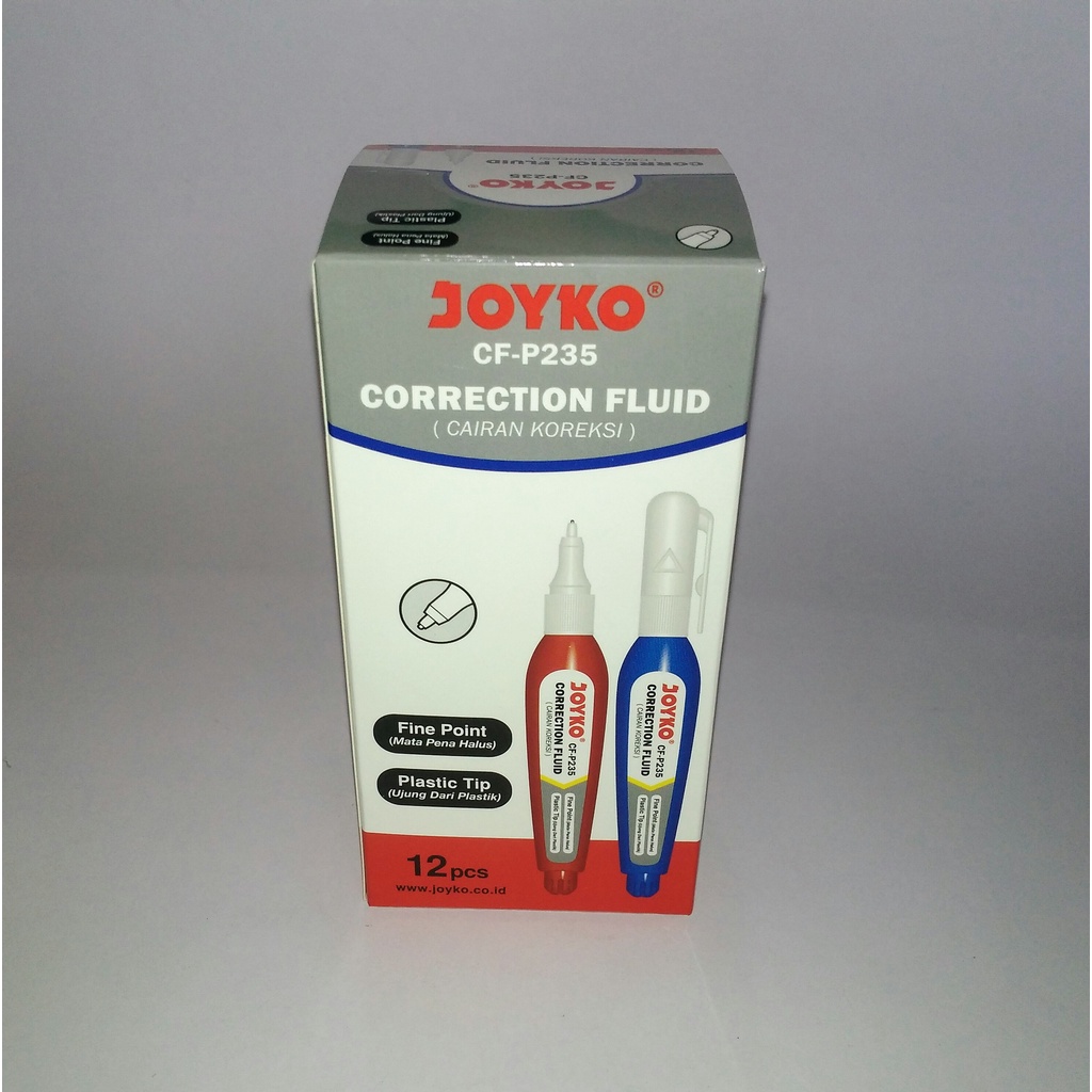 

D3W! 1 Lusin Correction Fluid / Tip Ex Cair Joyko CF-P235 (12 pcs)