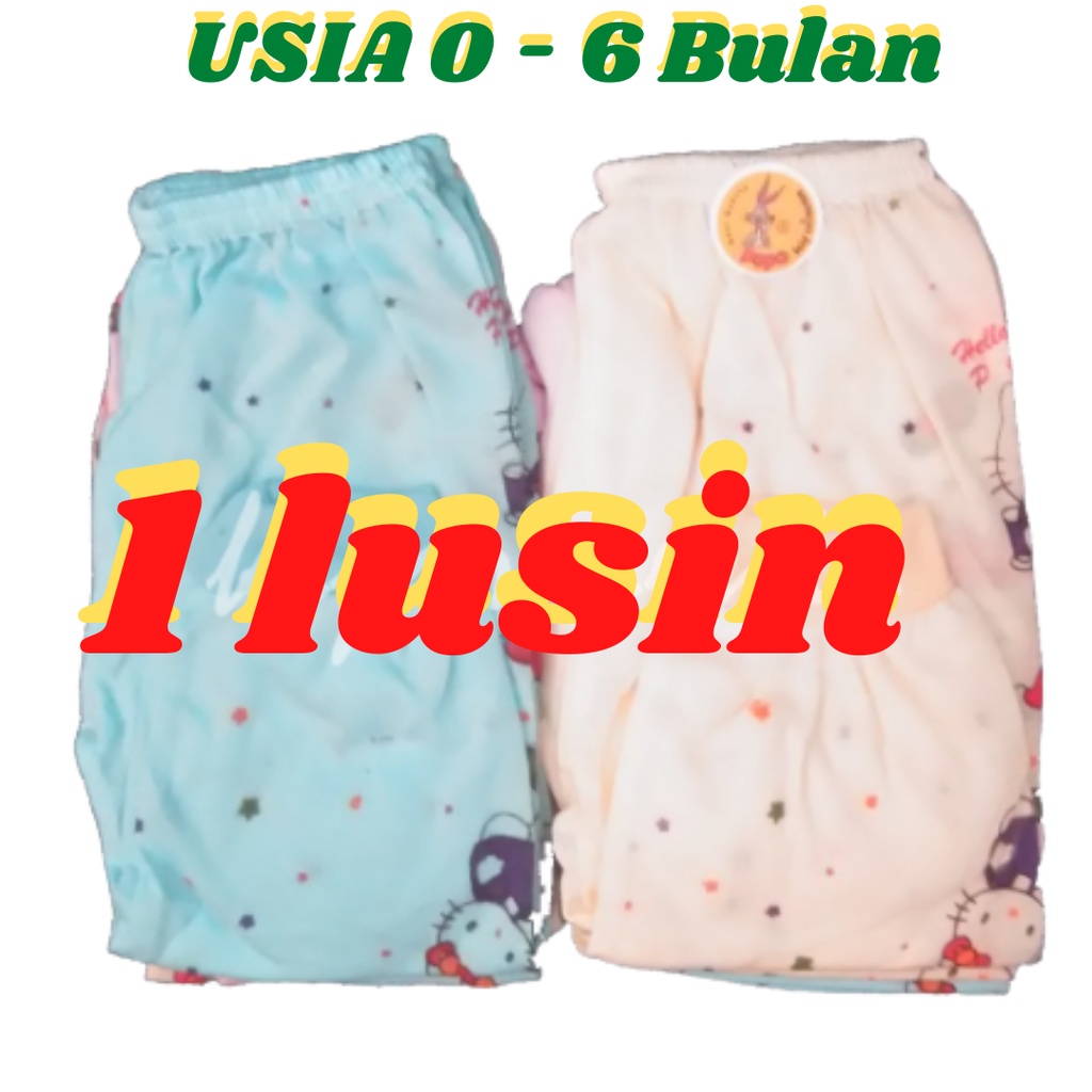 CELANA BAYI LUSINAN/CLANA CELANA PANJANG BAYI LAKI LAKI PEREMPUAN 0 6 BULAN 1 LUSIN 12 PCS