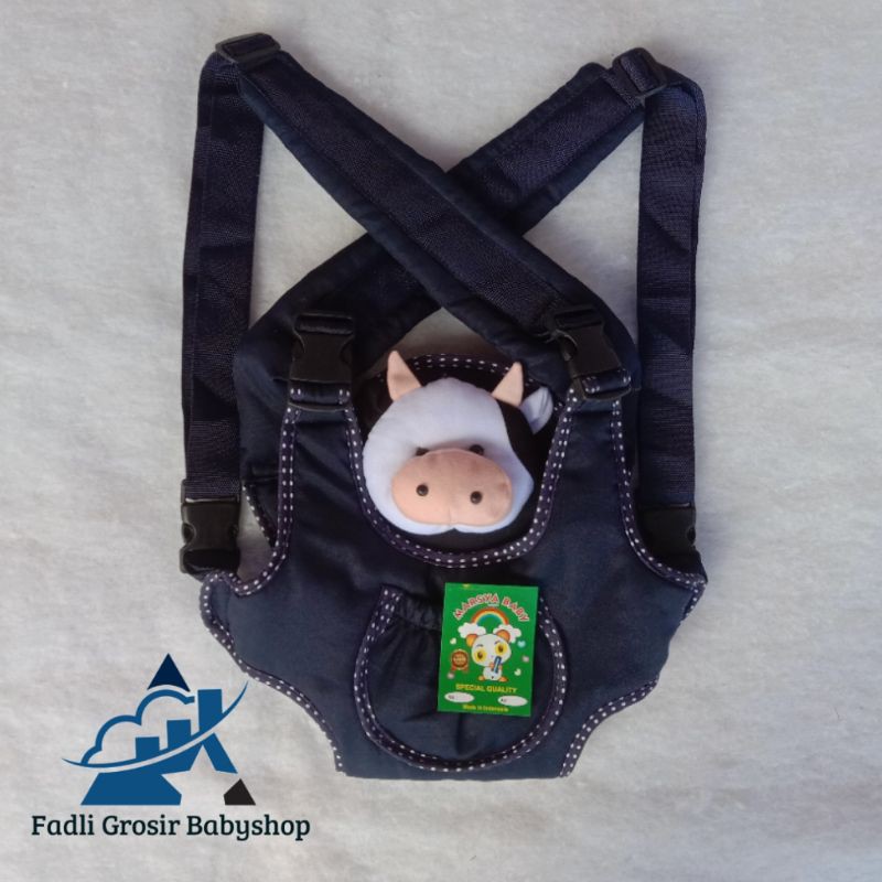 Gendongan Bayi Depan Ransel Topi Boneka Sapi