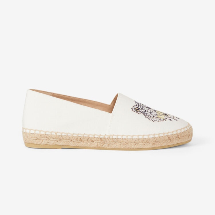 Knzo SS22 Tiger Espadrilles White 100% Authentic