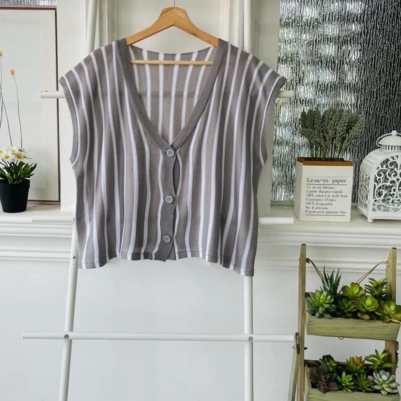 ✲ Rompi Rajut Wanita Oversize XXL Jumbo Outer Hijab MELZ ALUR VEST ♣