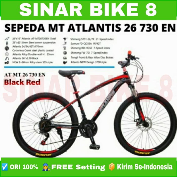 Sepeda Gunung Ukuran 24&quot; 26&quot; dan 27.5&quot; Inch MTB ATLANTIS 730