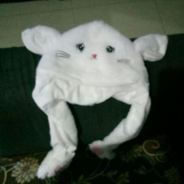 [ready Gosend] Dancing Topi Led Tiktok / Dancing Hat Bunny/ Topi Kuping Lampu / Topi Lampu Led