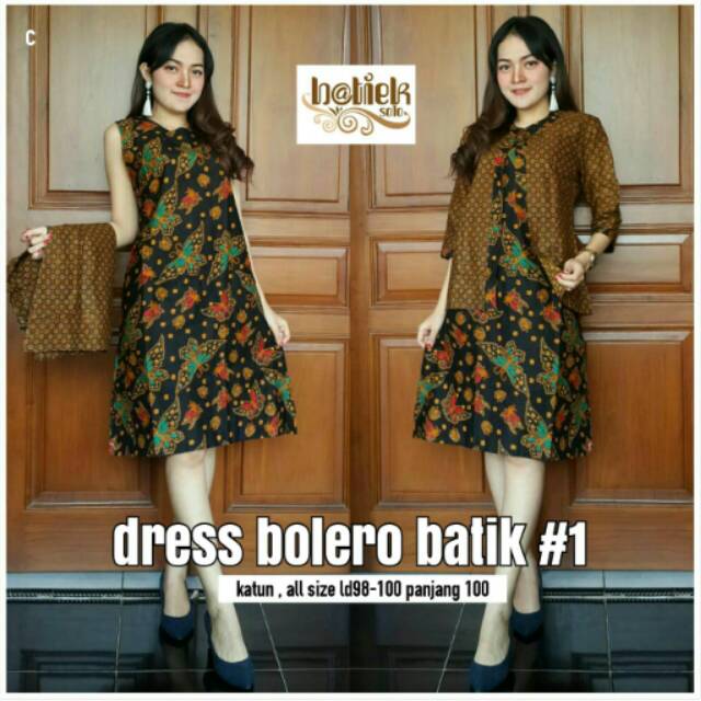 DRESS BOLERO BATIK MURAH DRESS BOLERO BATIK MODERN TERMURAH DRESS BATIK MODERN KEBAYA MODERN MURAH