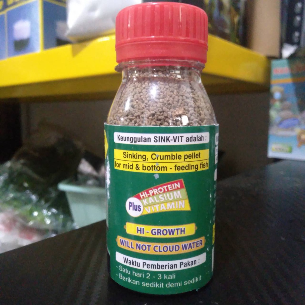 AKARI SINKVIT 50GR 0.5MM PELET IKAN TENGGELAM / PAKAN IKAN HIAS