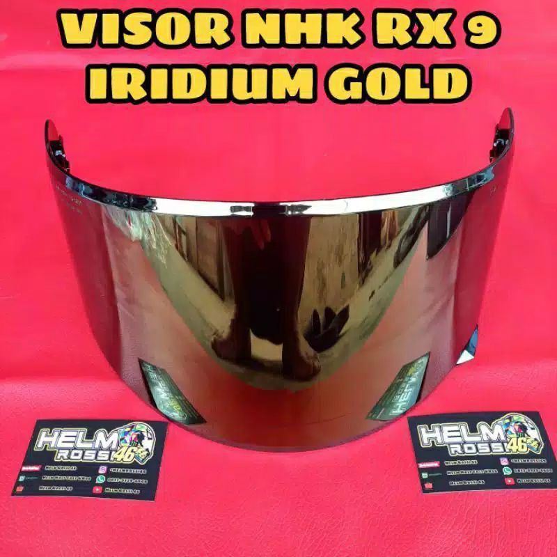 Flat visor NHK rx9 / kaca helm NHK flat RX 9 iridium silver iridium blue