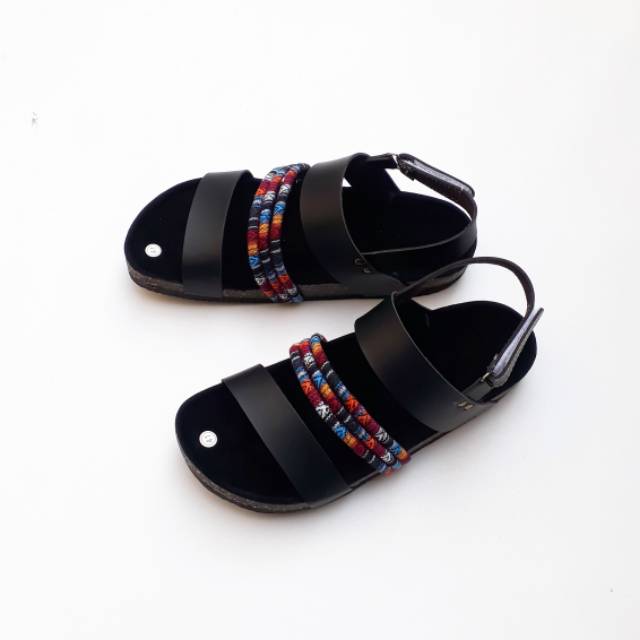 SB~ISYANA SANDAL BIRKEN TALI ETNIC HITAM