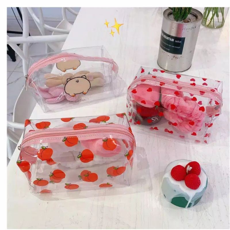 Pouch Serbaguna besar pouch makeup travel organizer tempat penyimpanan multifungsi pouch lucu