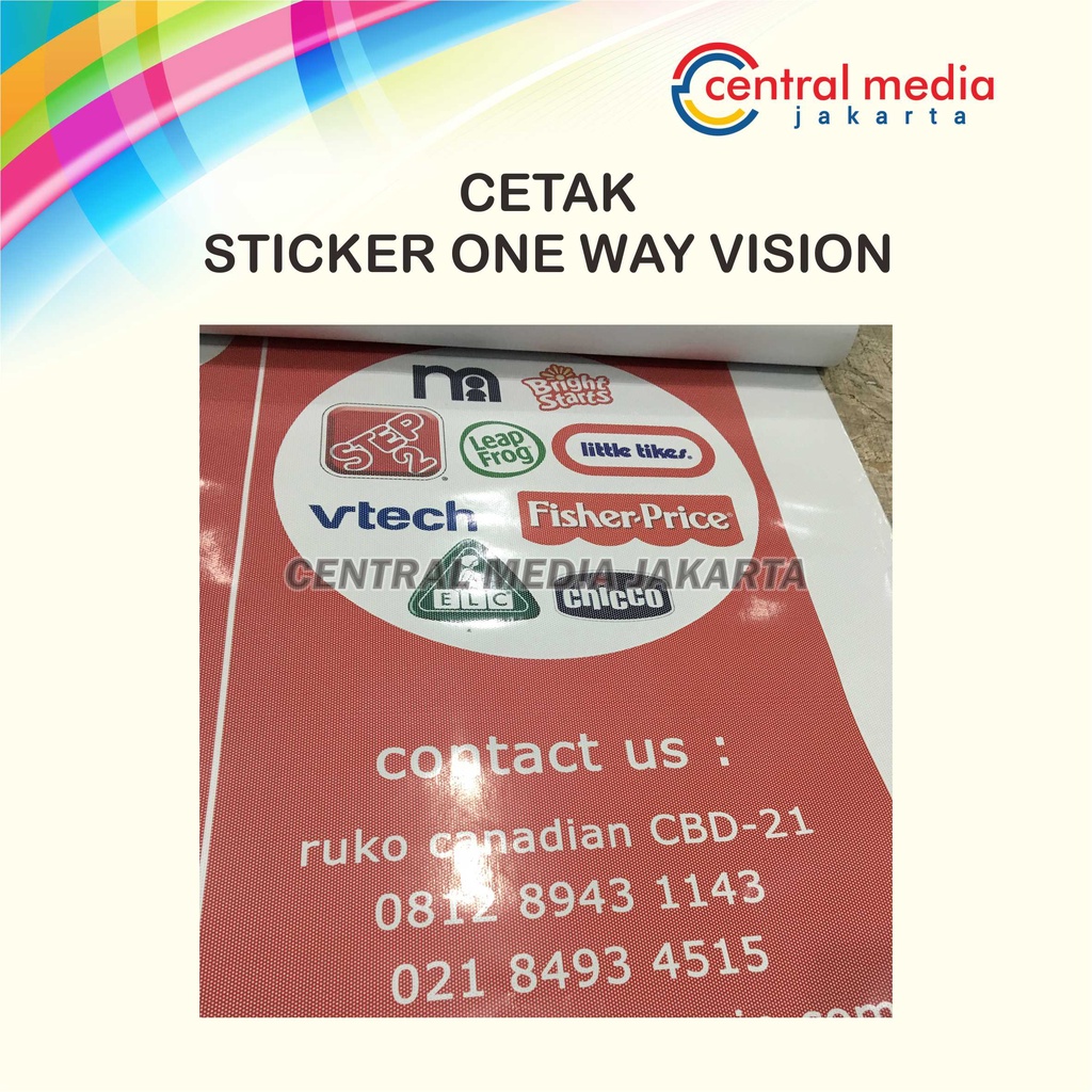 Jual Cetak Sticker One Way Vision Stiker Kaca Kantor Mobil Toko ...