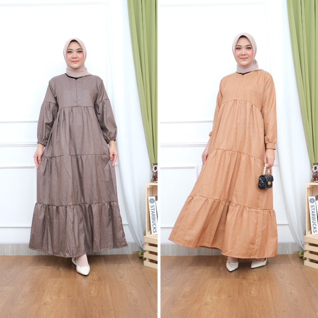 FUJI GAMIS DRESS KATUN SUSUN PREMIUM GBM