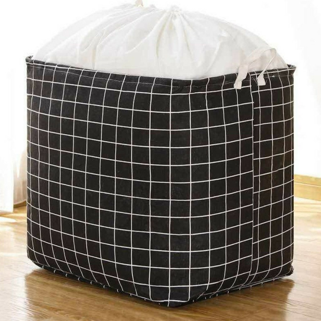 Tempat Penyimpanan Pakaian Selimut Mainan Dengan Kantong Serut / Clothing Storage Basket Jumbo