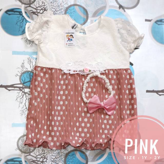 CHIBIKIDZ BROCADE POLKA KOREAN DRESS