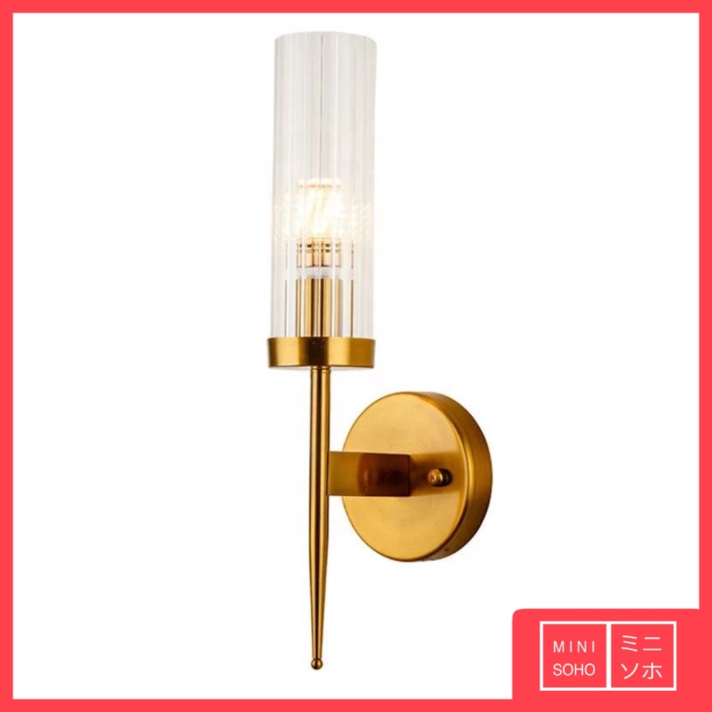 Lampu Dinding Hias Mewah Antique Brass Gold Sconce Minimalis Industrial Modern Wall Lamp Light LED 8421