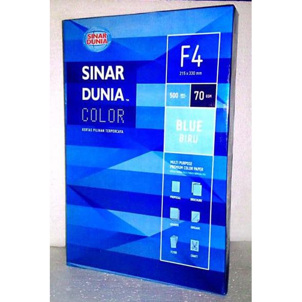 

Termurah Sinar Dunia Kertas Hvs F4 70 Gr Warna Biru Offic