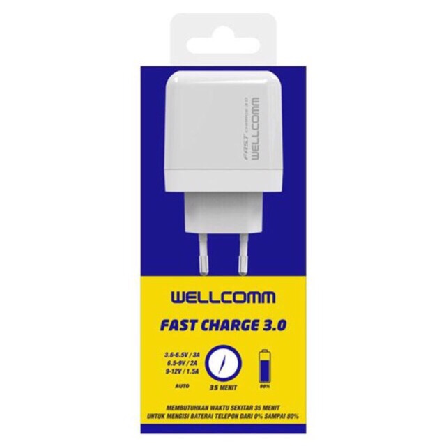 Charger Wellcomm 3.0 fast charging ~ Original