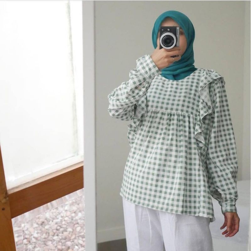 blouse naraya/blouse kotak kotak/blouse kece