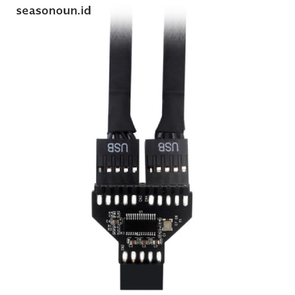 【seasonoun】 9-Pin USB HUB Header USB 2.0 9 pin Connector Adapter for RGB Splitter .
