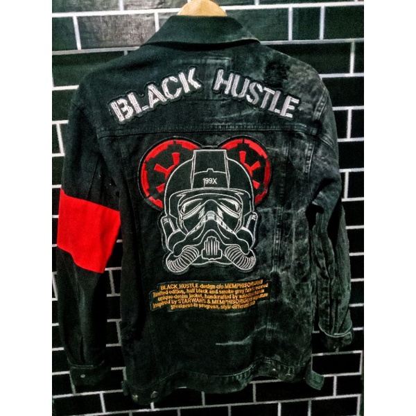 Ripped Denim Memphis Black Hustle