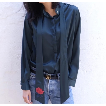 Hello Parry VANDA ROSE SILKY SHIRT
