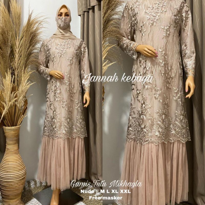 KEBAYA REAL PICT/BISA COD/GAMIS TUTU MIKAYLA/BY JANNAH