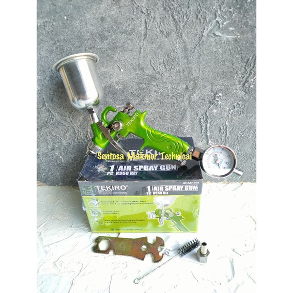 TEKIRO K350 KIT Air Spray Gun Spraygun Semprot Cat Mini Tabung Atas