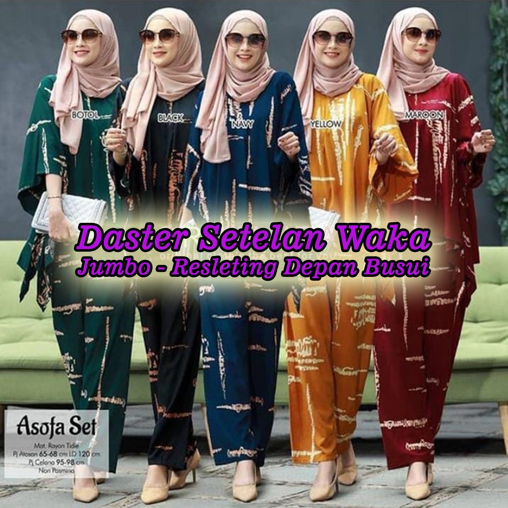 CP PROMO  SETELAN Waka DASTER RAYON BALI SOLOAN BUSUI BATIK MURAH ADEM MOTIF VIRAL KEKINIAN GROSIR
