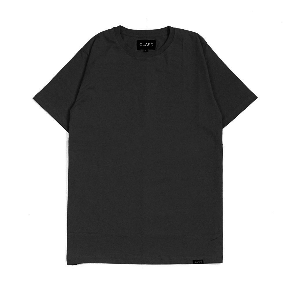 CLAPS - Black Basic Tshirt (Kaos Polos Dewasa)