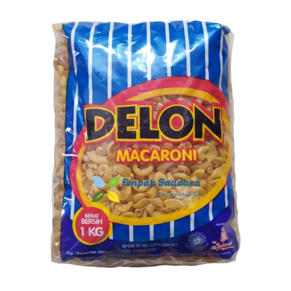 Makaroni Rebus Merk Delon Biru Kemasan 1 Kg Makaroni Bantat Shopee Indonesia