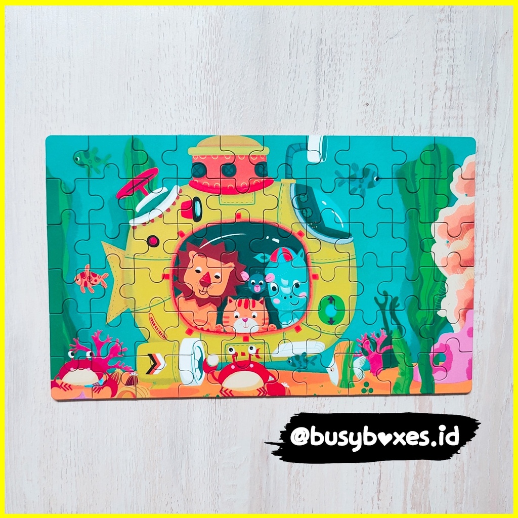 [busyboxes.id] Mainan Edukasi Puzzle Kayu 60 Keping Seri Kapal Selam