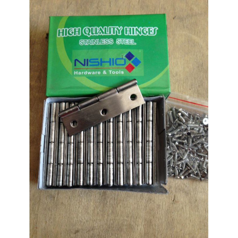 ENGSEL TIPIS KUPU PUTIH STAINLESS STEEL