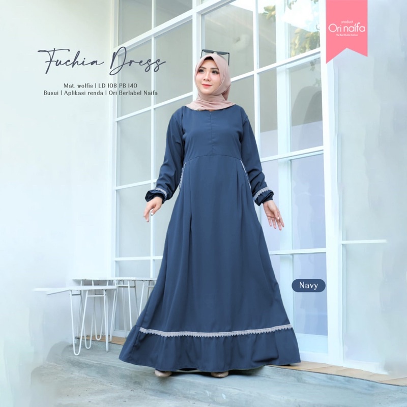 Fuchia Dress Pakaian Atasan Wanita By Ori Naifa
