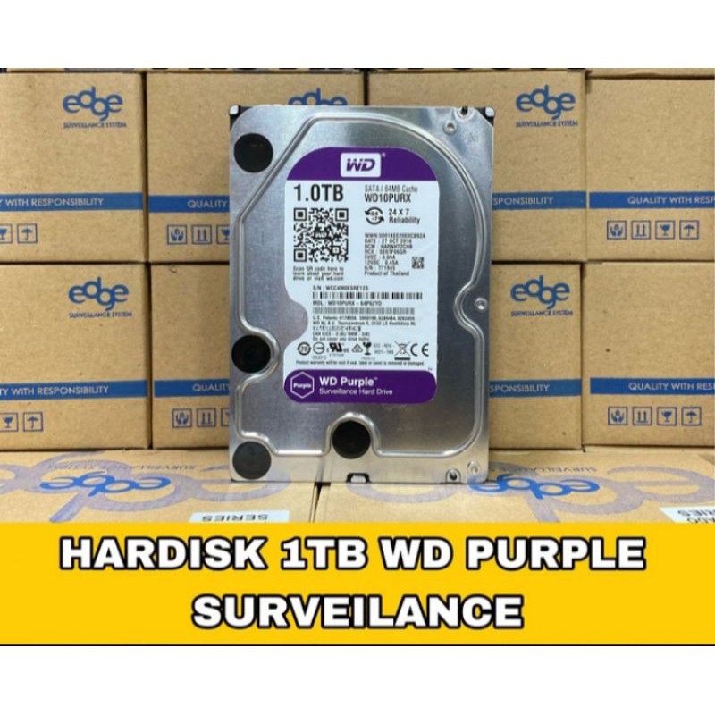 HARDDISK 1TB WD PURPLE SURVEILANCE / KHUSUS CCTV/ HARDDISK CCTV