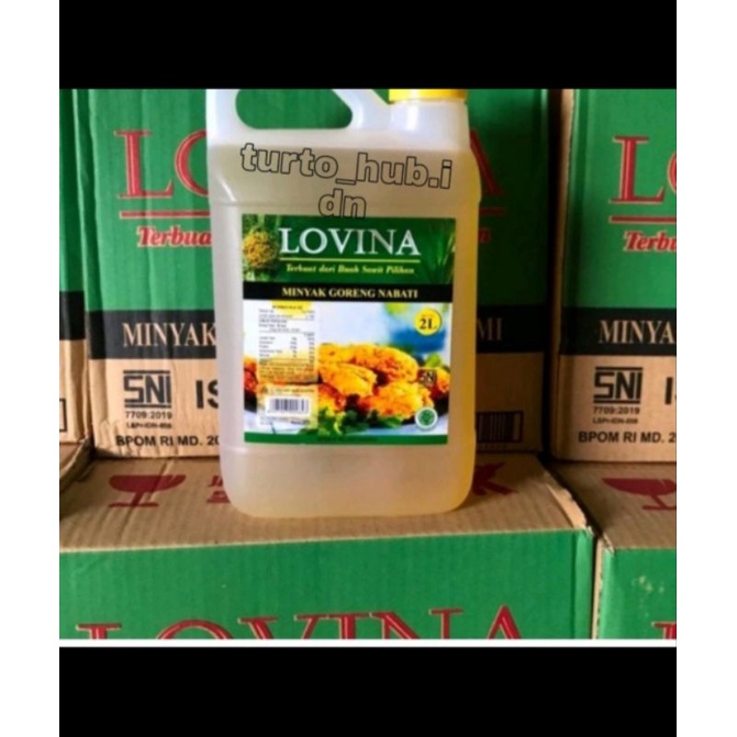 

1 karton minyak goreng lovina 2liter jerigen (isi 6)