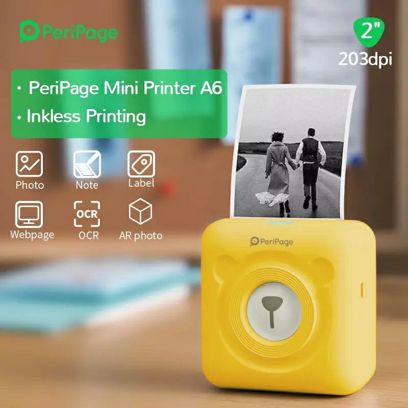 Peripage Mini Printer A6 Yellow