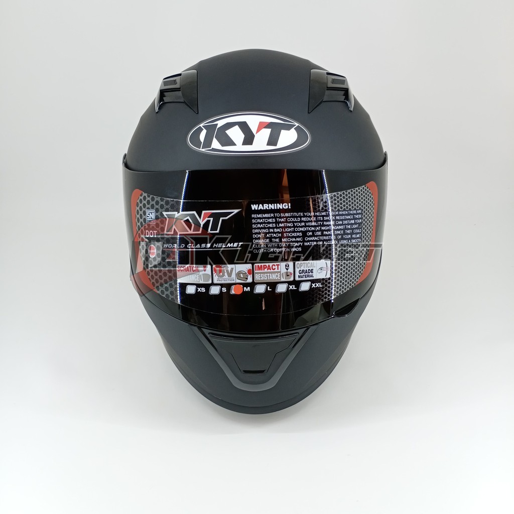 HELM FULL FACE KYT R10 R-10 SOLID BLACK MATT DOFT HITAM DOFF POLOS MURAH BARU ORIGINAL-2