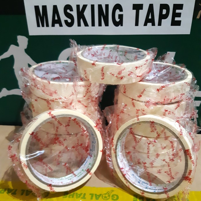 

perekat-pengikat- lakban kertas/ masking tape 1"(24mm × 11m) murah!!! best quality -pengikat-