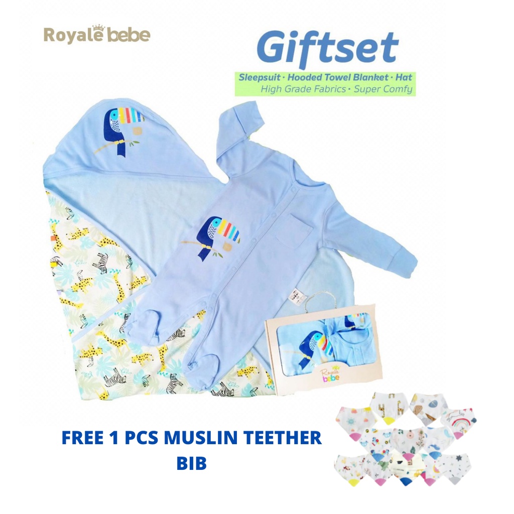 [FREE MUSLIN TEETHER BIB] Royale Bebe Gift Set