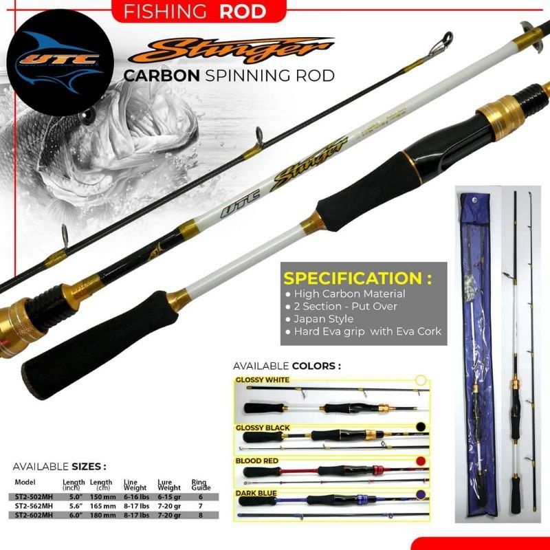 Joran Casting Murah. Rod UTC STINGER 180. JORAN Casting, Dasaran, Spinning