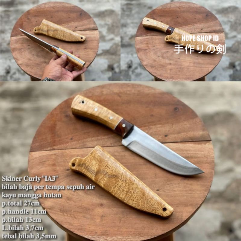 PISAU SKINNER FULLTANG KAYU LIMUS