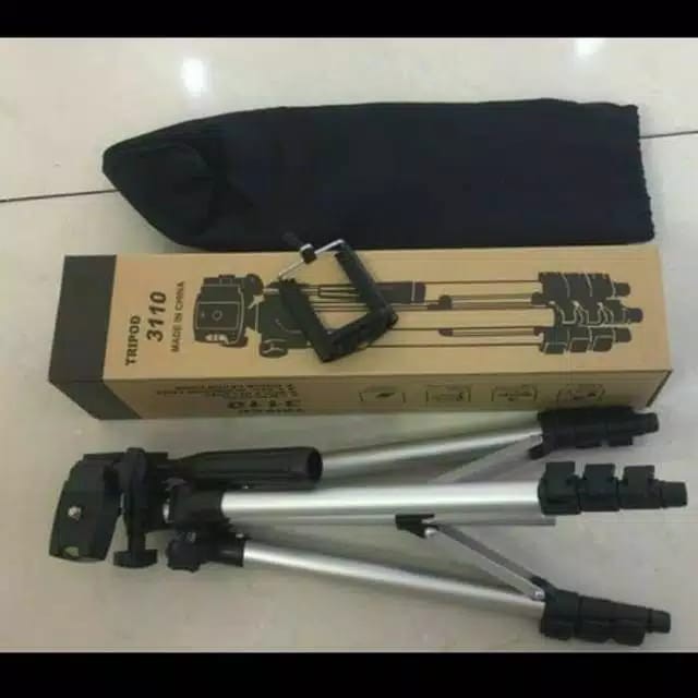 BOS - Tripod 3110 1M | Tripod Handphone / Kamera T3110A 1 meter / 100cm free Holder U